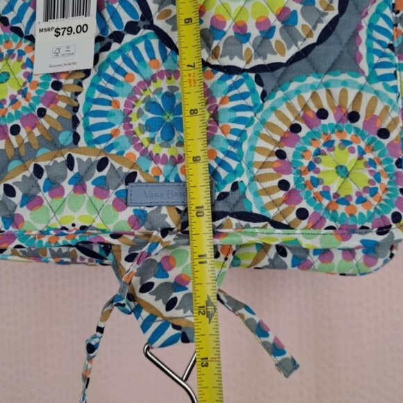 Vera Bradley Grand Hanging Organizer Travel Cosmetics Handles Sunny Medallion - Picture 2 of 12